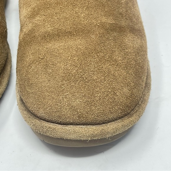 BearPaw Adele Boots Womens 9 Brown Tan Suede Fur Lined Mid Calf Braided Strap - Picture 7 of 16